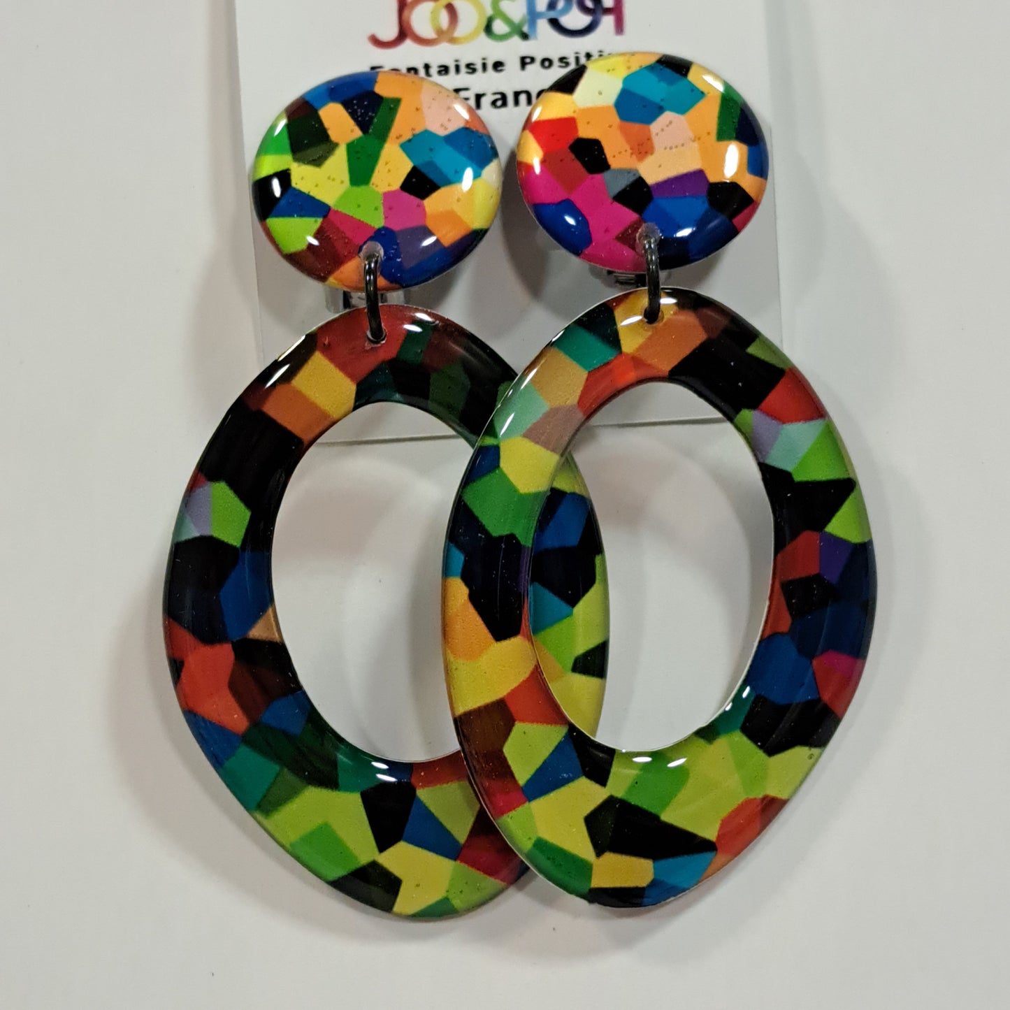 Boucles clips Ovale Mosaïque THIERRY JOO