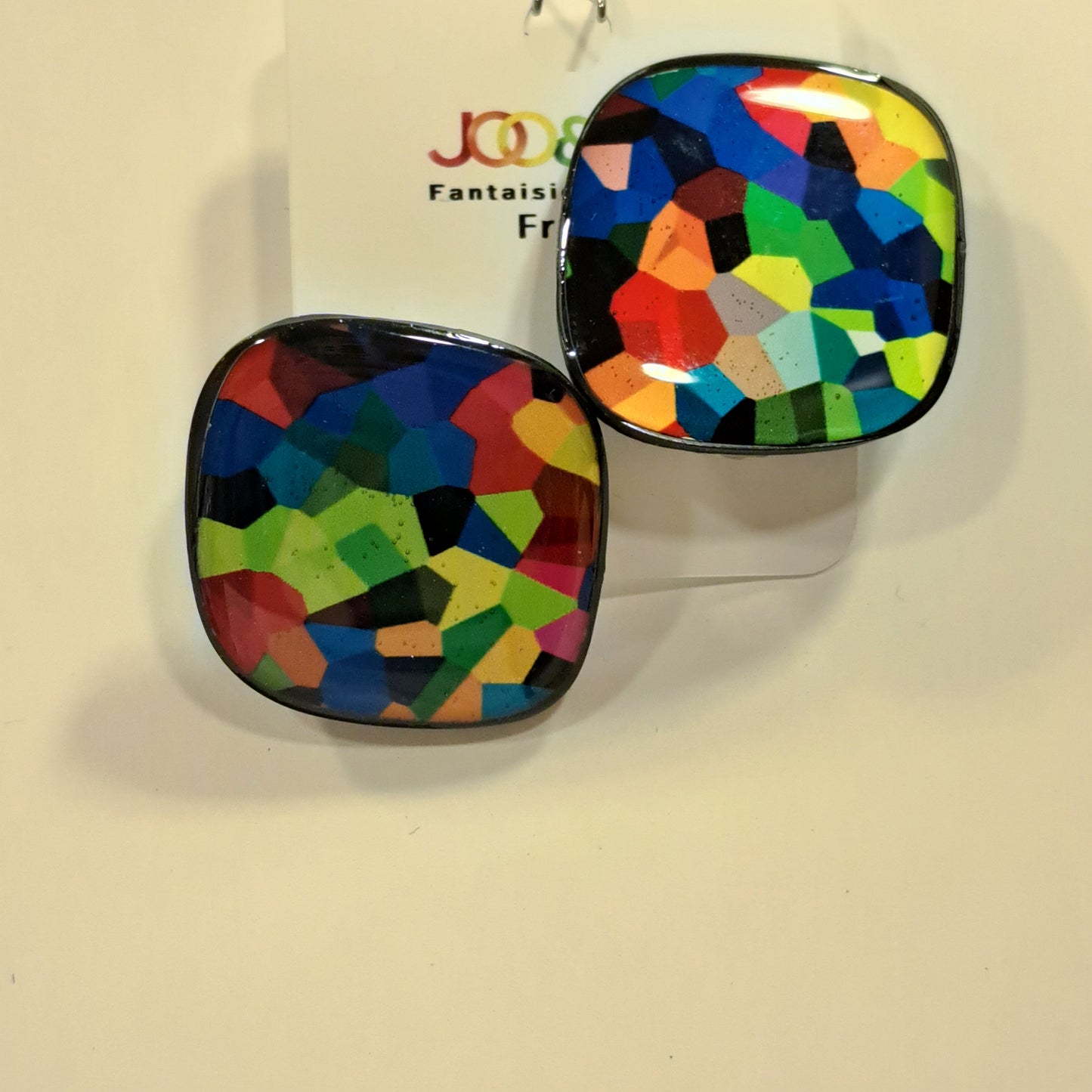 Boucles clips Losange Mosaïque THIERRY JOO