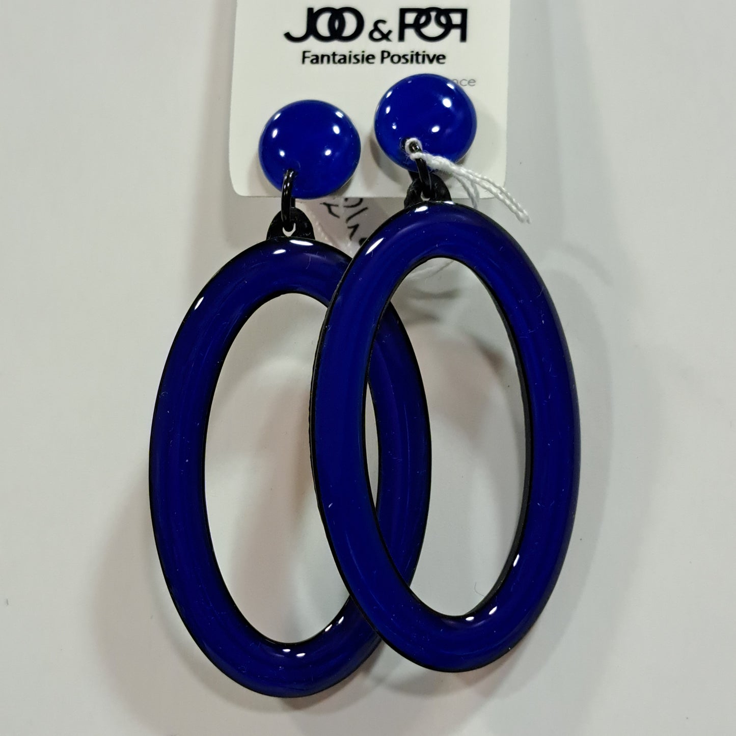 Boucles percées Ovale bleu Electric THIERRY JOO