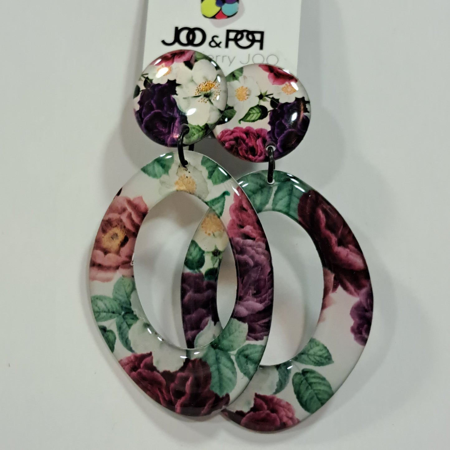 Boucles clips Ovale Fleurs THIERRY JOO