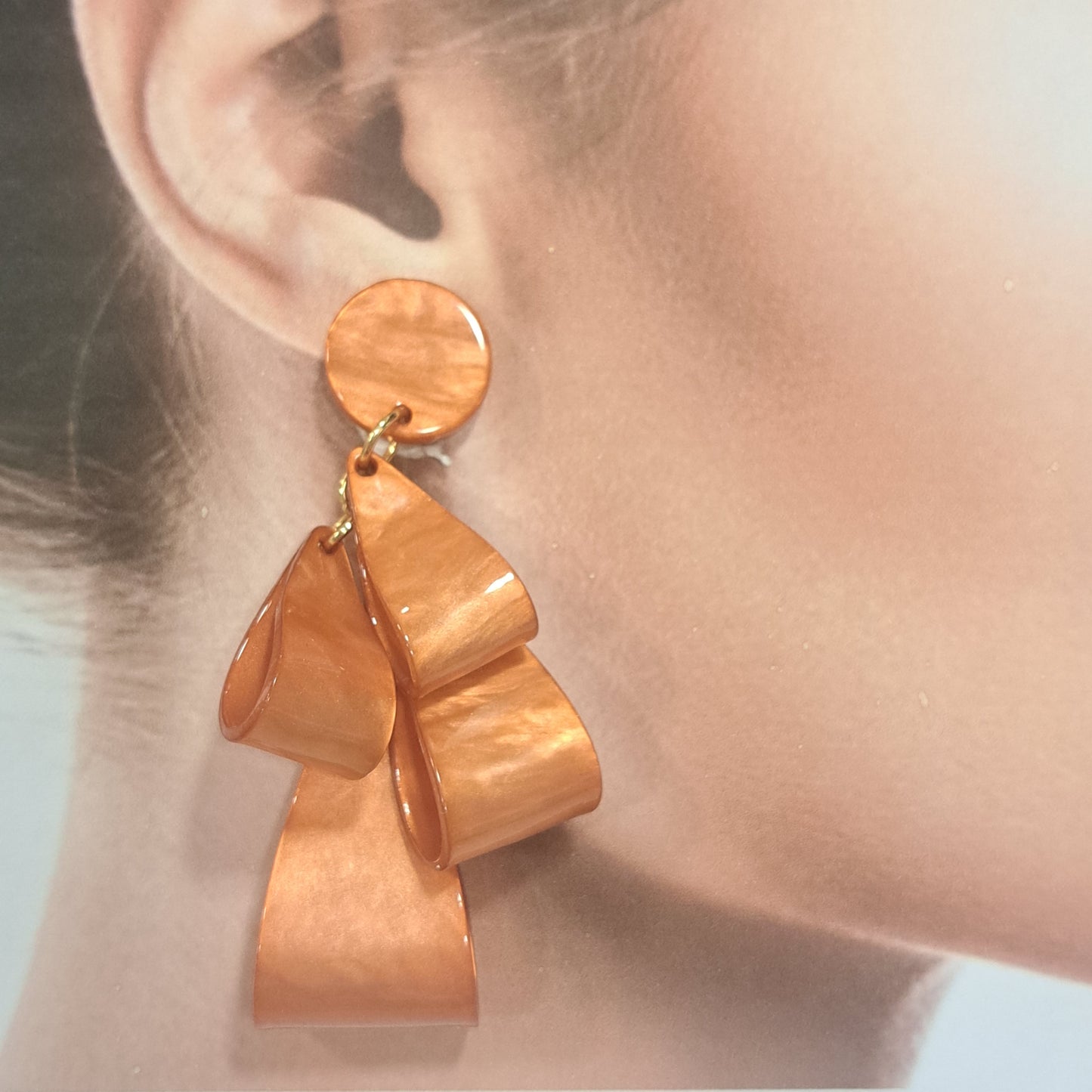 Boucles clips Nœuds saumon CLEDOR