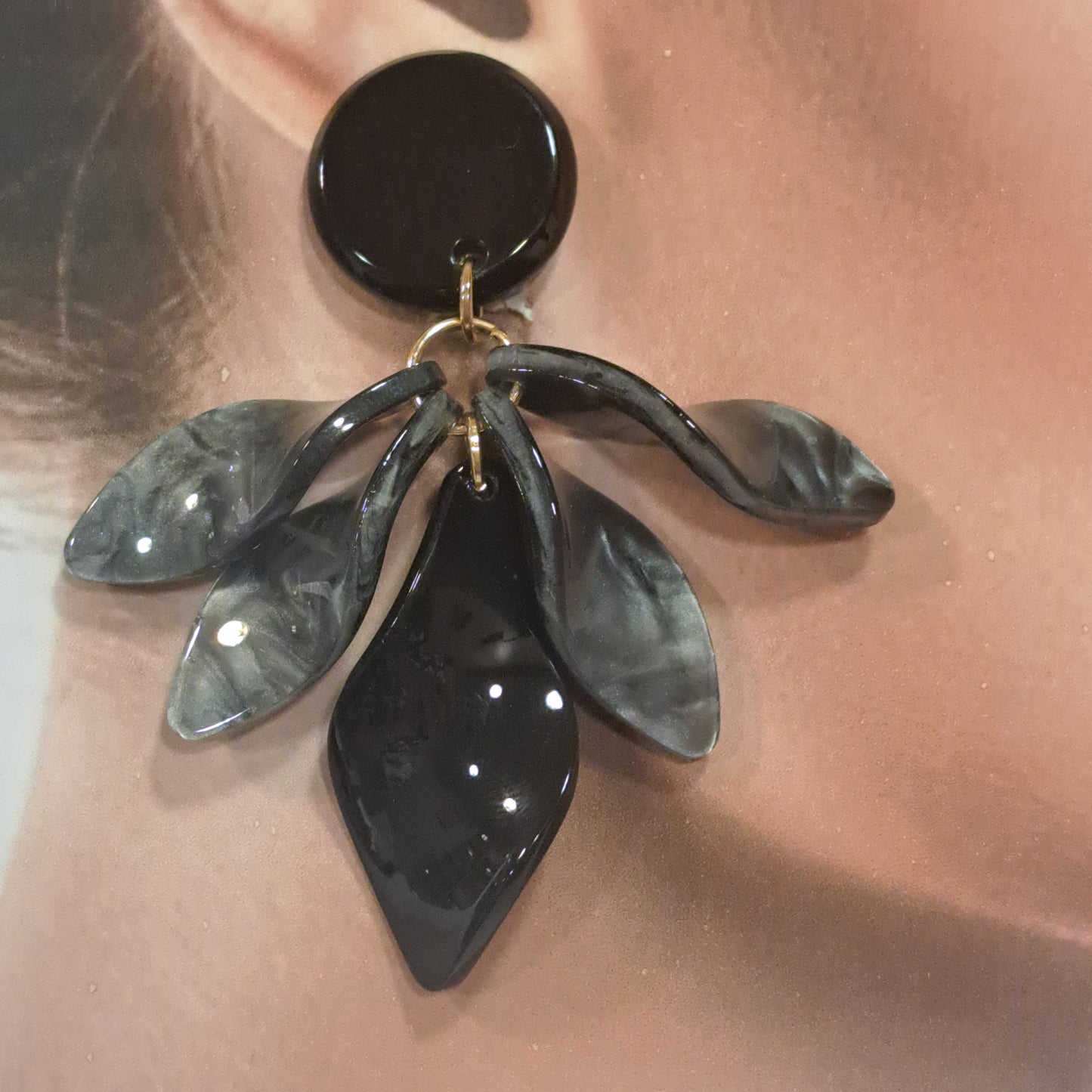 Boucles clips Ondulé noir gris CLEDOR