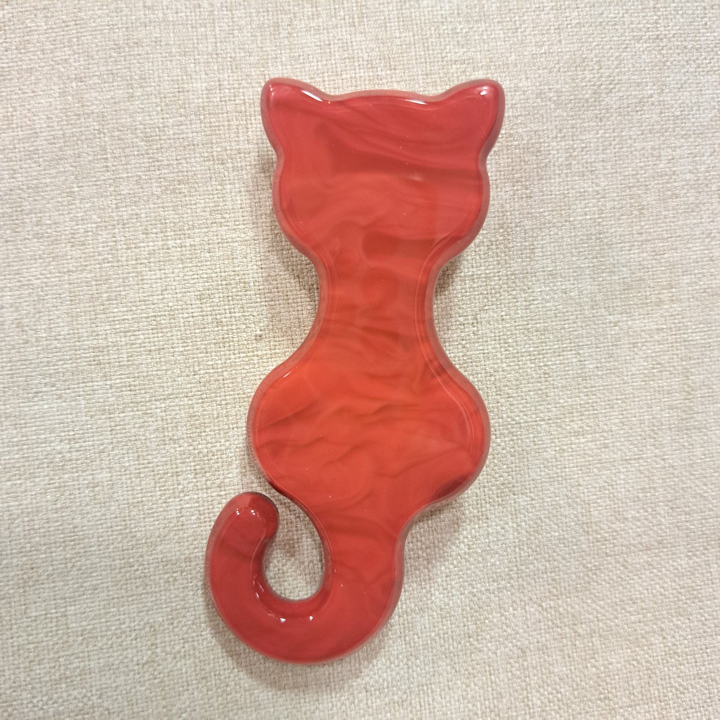 Broche Chat brique Fancy F