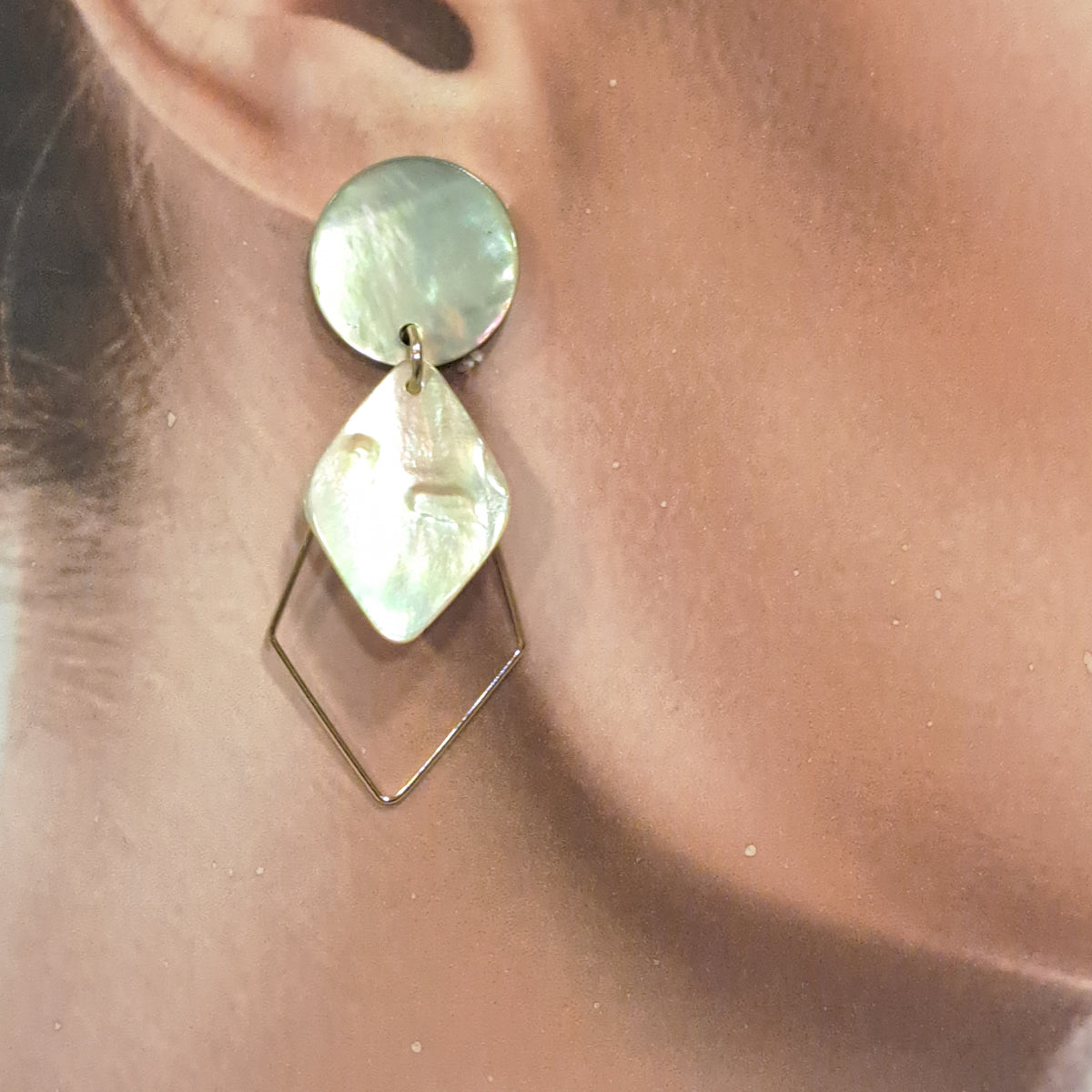 Boucles clips Losange écru LA PETITE SARDINE