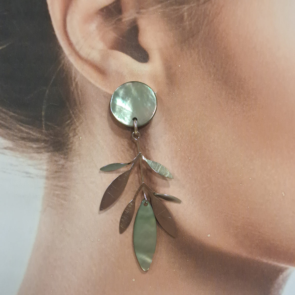 Boucles clips Feuilles gris LA PETITE SARDINE