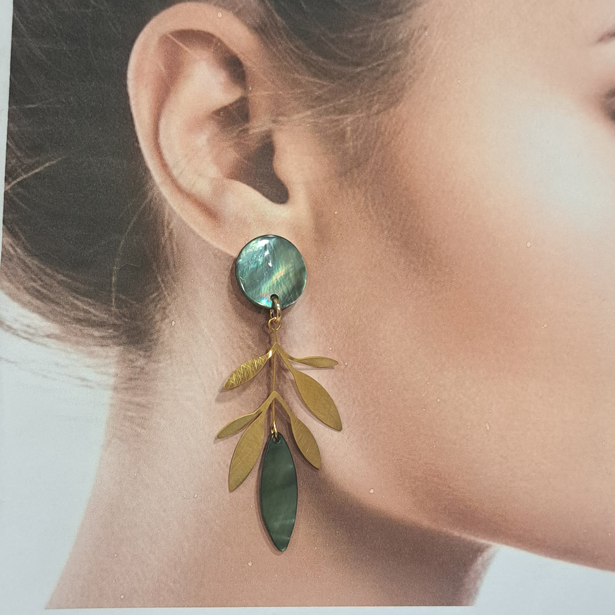 Boucles clips Feuilles vert LA PETITE SARDINE