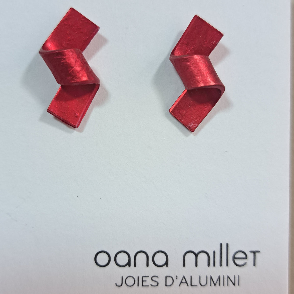 Boucles percées Nœud rouge OANA MILLET