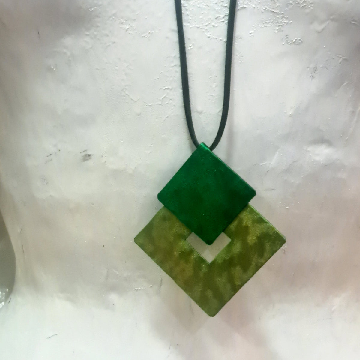 Collier sautoir Losanges vert OANA MILLET