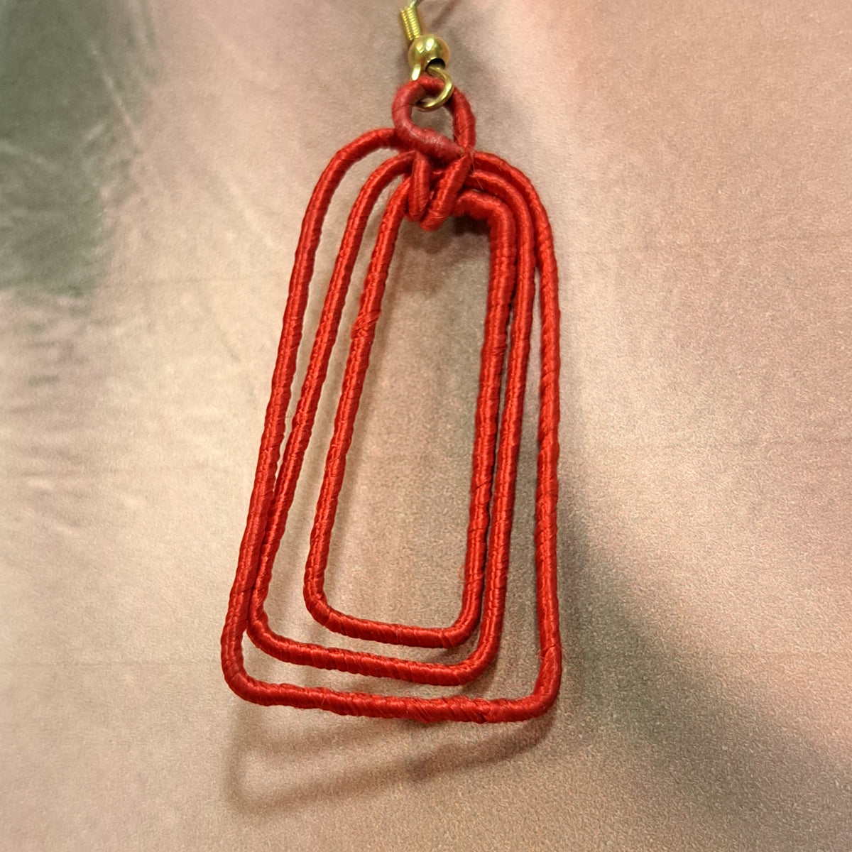 Boucles percées Atena rouge NAF BIJOUX