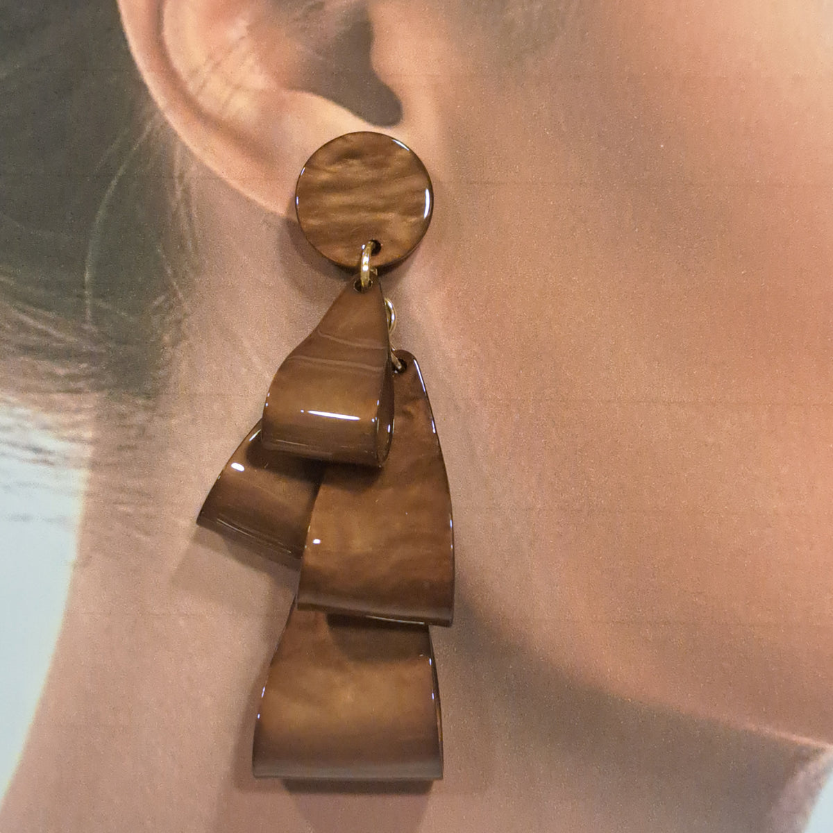 Boucles clips Nœuds chocolat CLEDOR