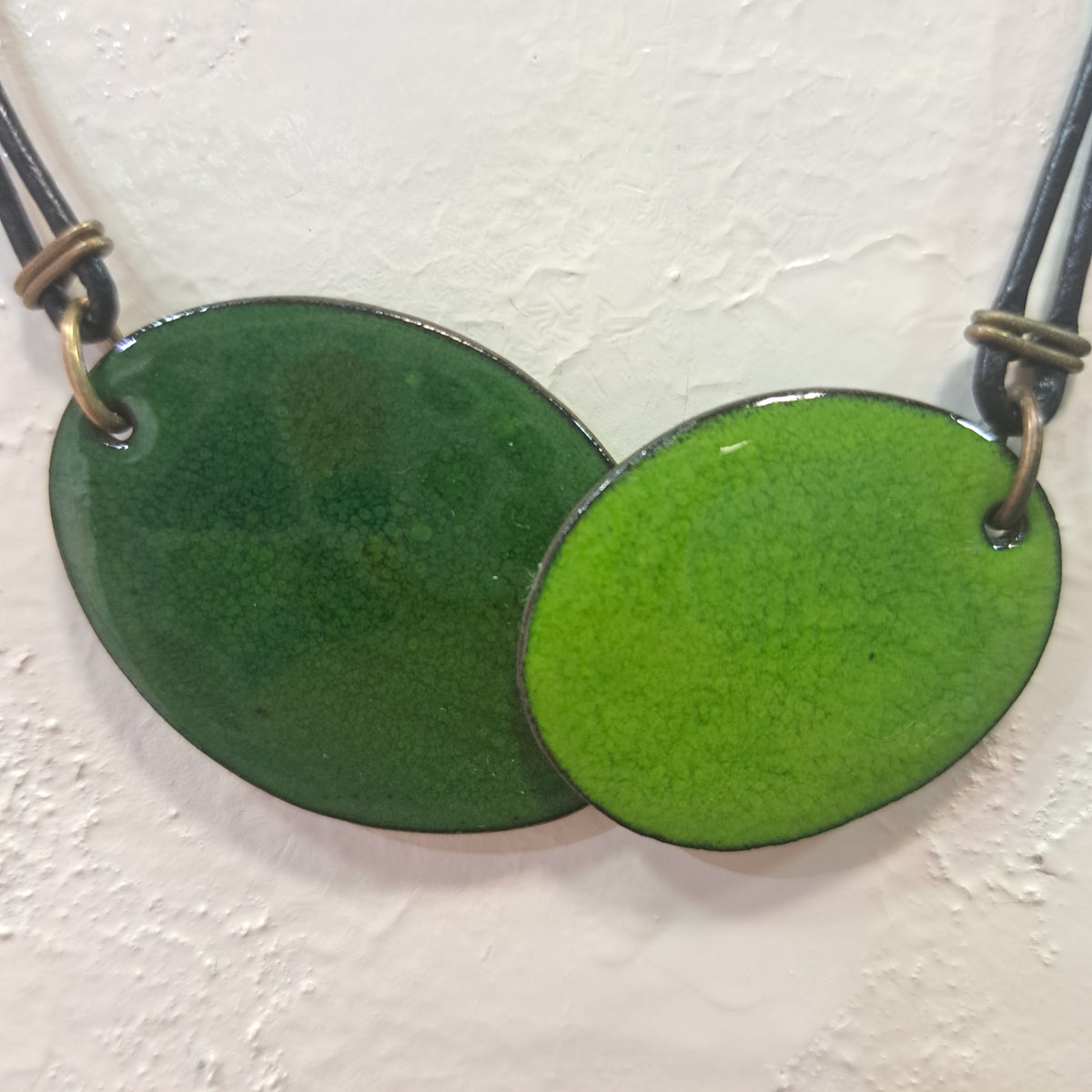 Collier Duo Ovale vert CHRISTINE ALLOING