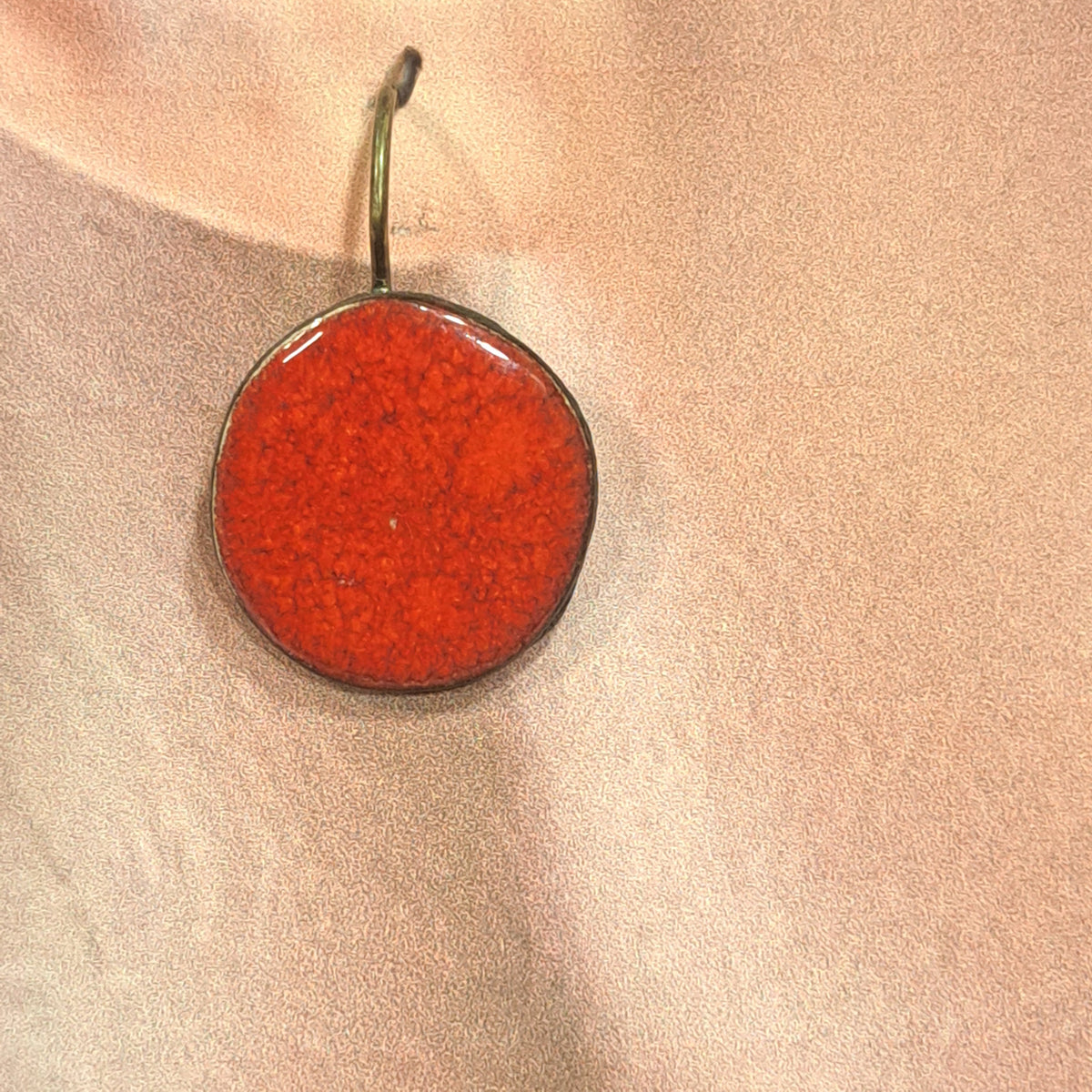 Boucles percées Graphic Rond rouge CHRISTINE ALLOING