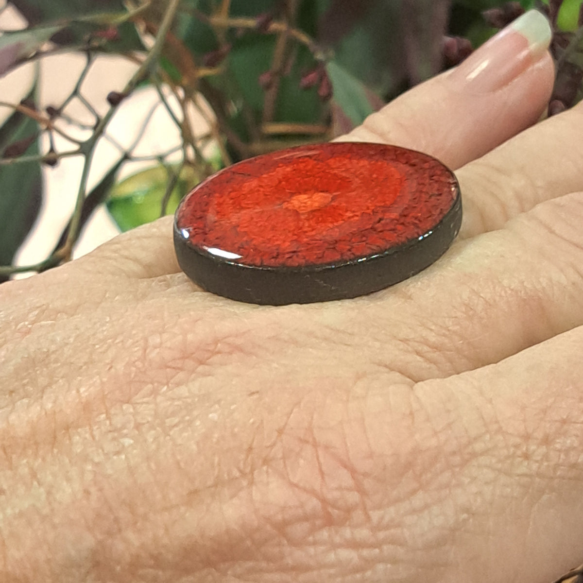 Bague Tourbillon rouge CHRISTINE ALLOING