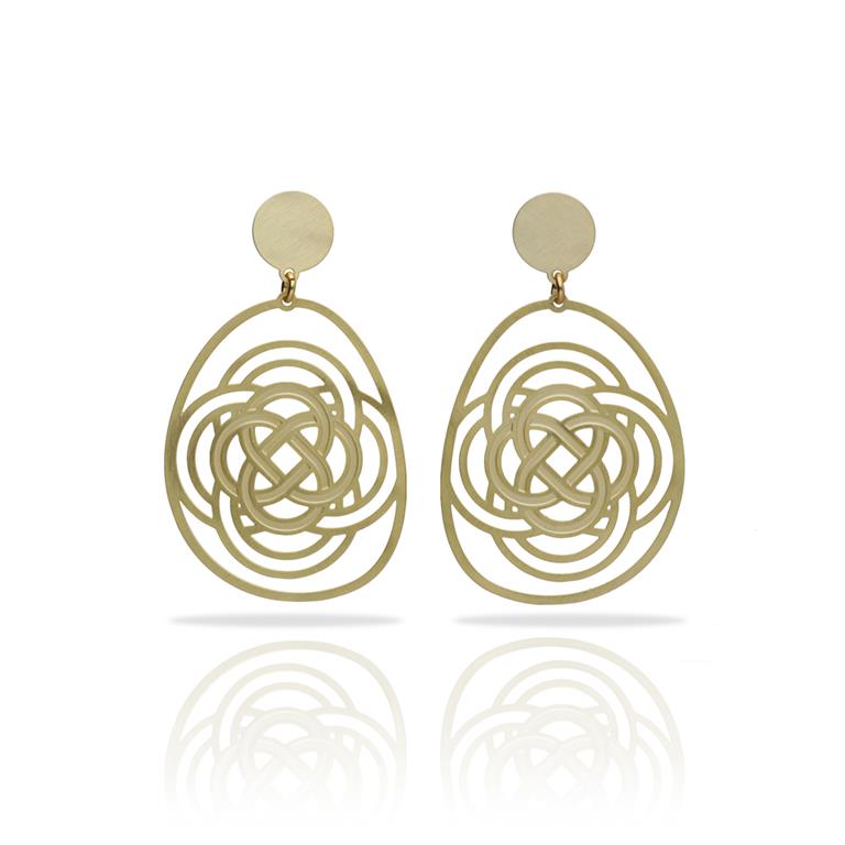 Boucles percées Infinito ovale or RAS