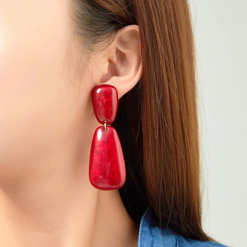 Boucles clips Edmée rouge BELLE MISS