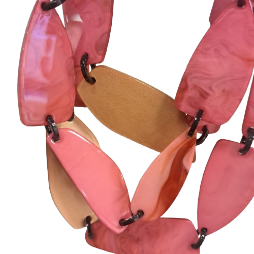 Collier Géométric multirangs rose et mordoré FANCY F