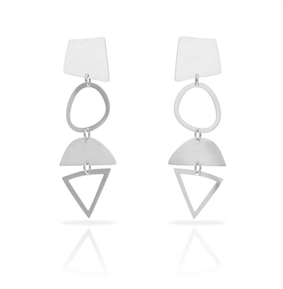 Boucles percées BAU GM argent RAS
