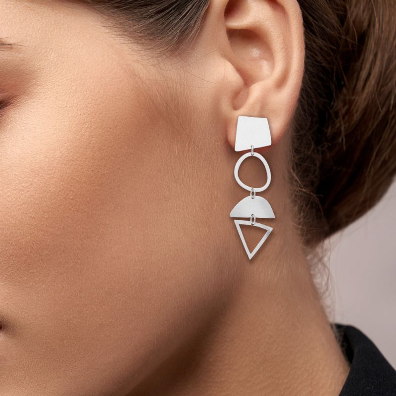 Boucles percées BAU GM argent RAS