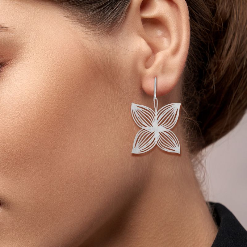 Boucles percées Life GM argent RAS