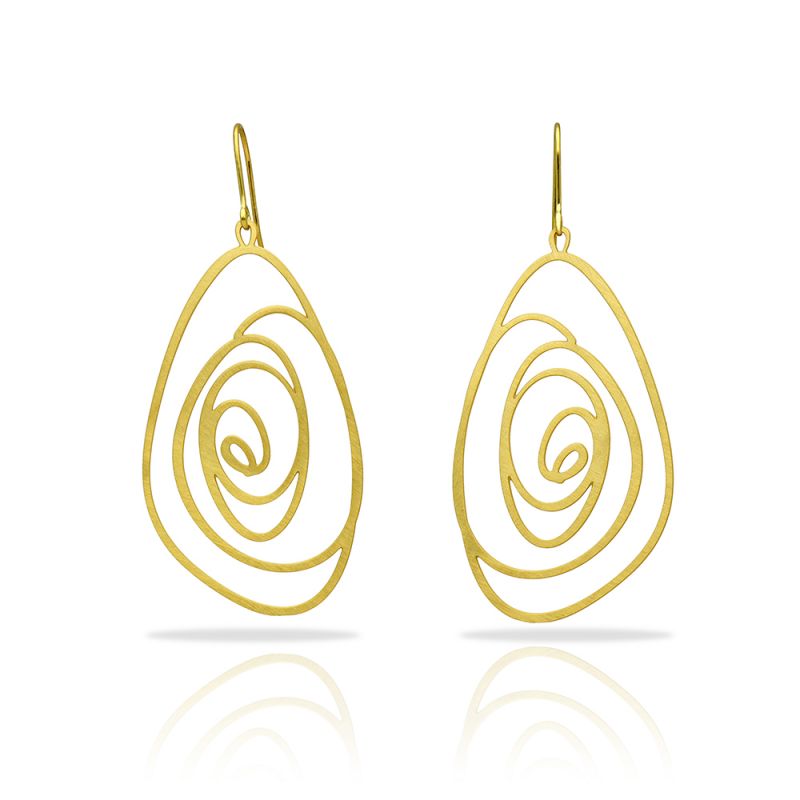 Boucles percées Moon Love GM or RAS