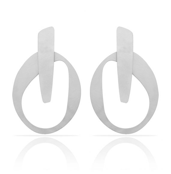 Boucles percées Too Much + XL argent RAS