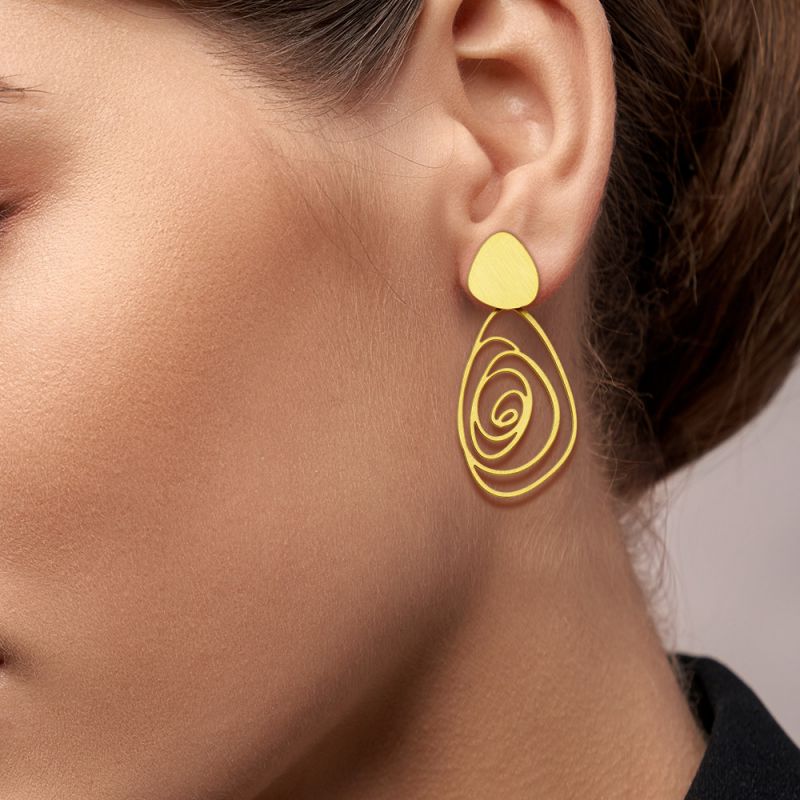Boucles percées Moon Love PM or RAS