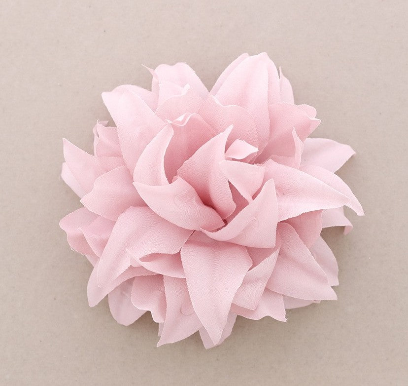 Broche Fleur tissu rose Fancy F