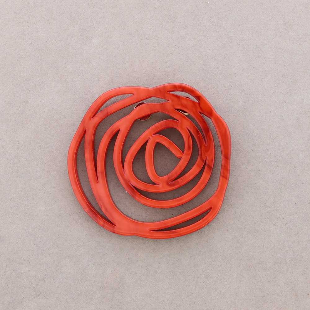 Broche Rose ajourée orange Fancy F