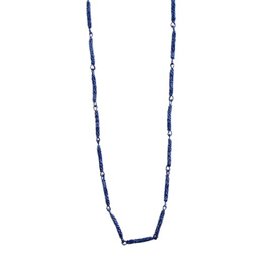 Collier sautoir Yadi bleu NAF BIJOUX