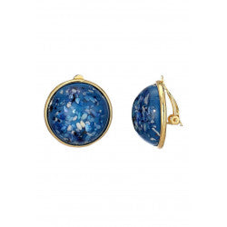 Boucles clips Natica bleu or B MISS