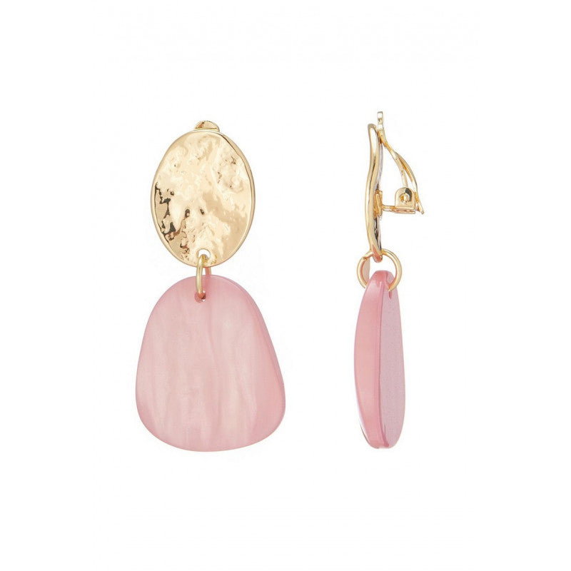 Boucles clips Nejla nacre rose or BELLE MISS