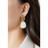 Boucles clips Nejla nacre ivoire or BELLE MISS