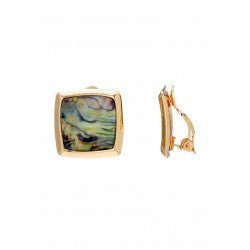 Boucles clips Nohemi bleu vert or B MISS
