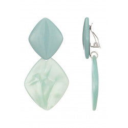 Boucles clips Nousha vert d'eau BELLE MISS