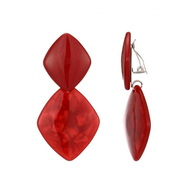 Boucles clips Nousha rouge BELLE MISS