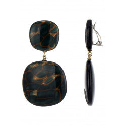 Boucles clips Nousra vert or BELLE MISS