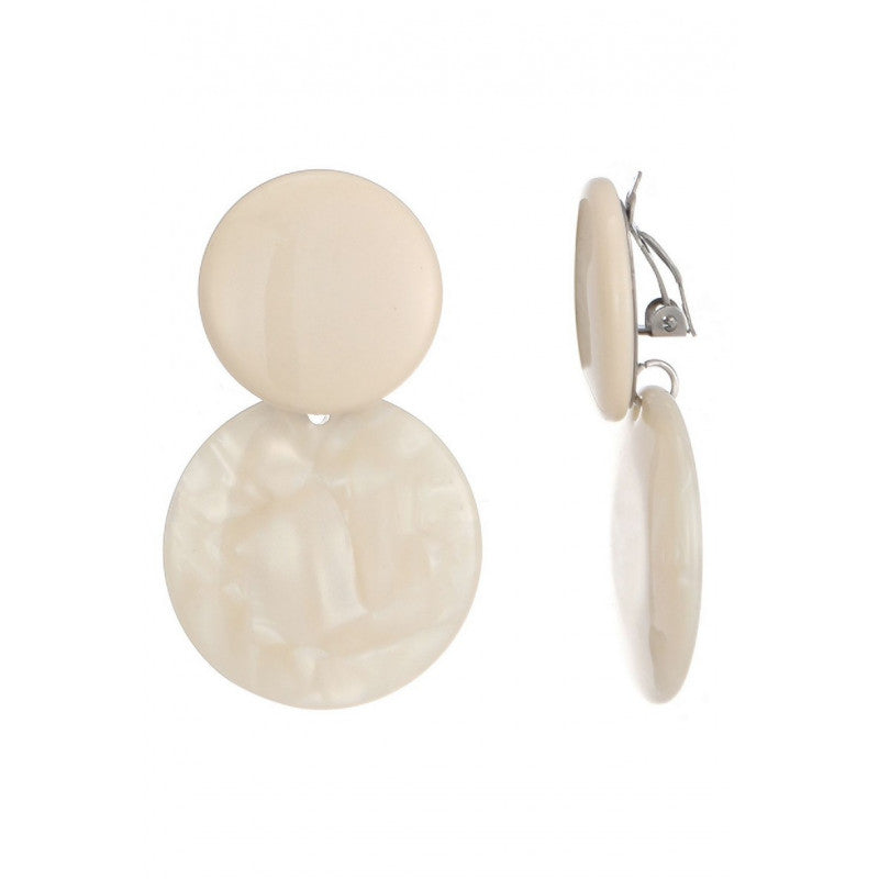 Boucles clips Nuala écru BELLE MISS