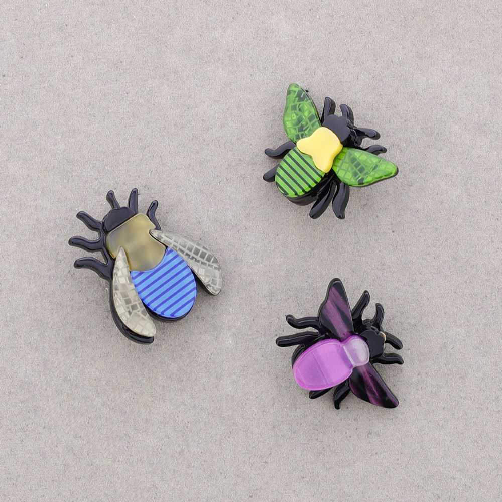 Broche Trio Abeilles bleu Fancy F