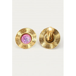Boucles clips Yannez rose or B MISS