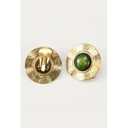 Boucles clips Yannez vert or B MISS