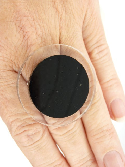 Bague Palet PM noir FORMESPAZIO