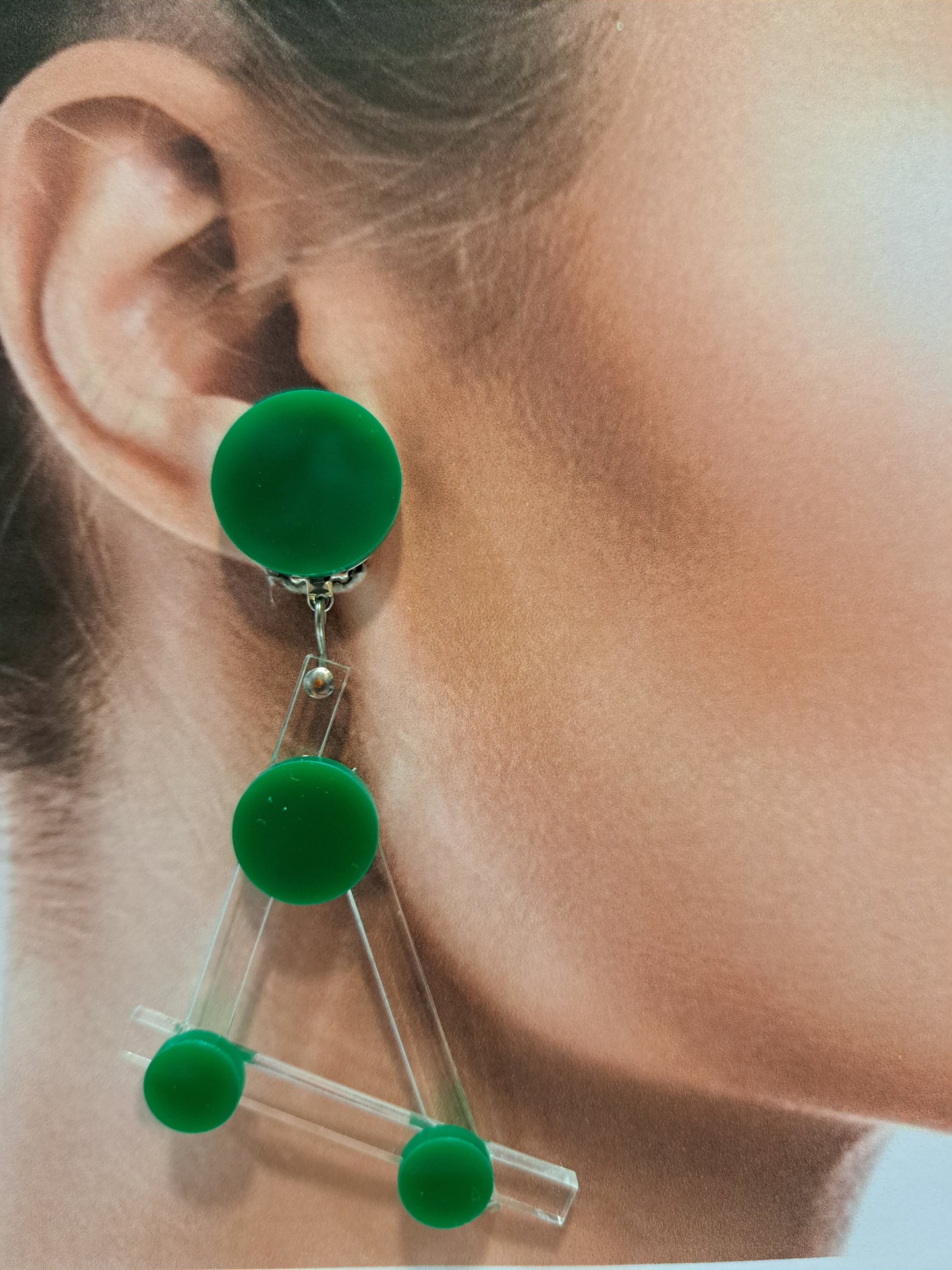 Boucles clips Suspendu vert FORMESPAZIO