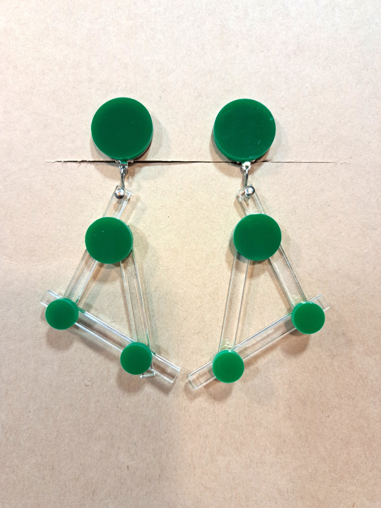 Boucles clips Suspendu vert FORMESPAZIO