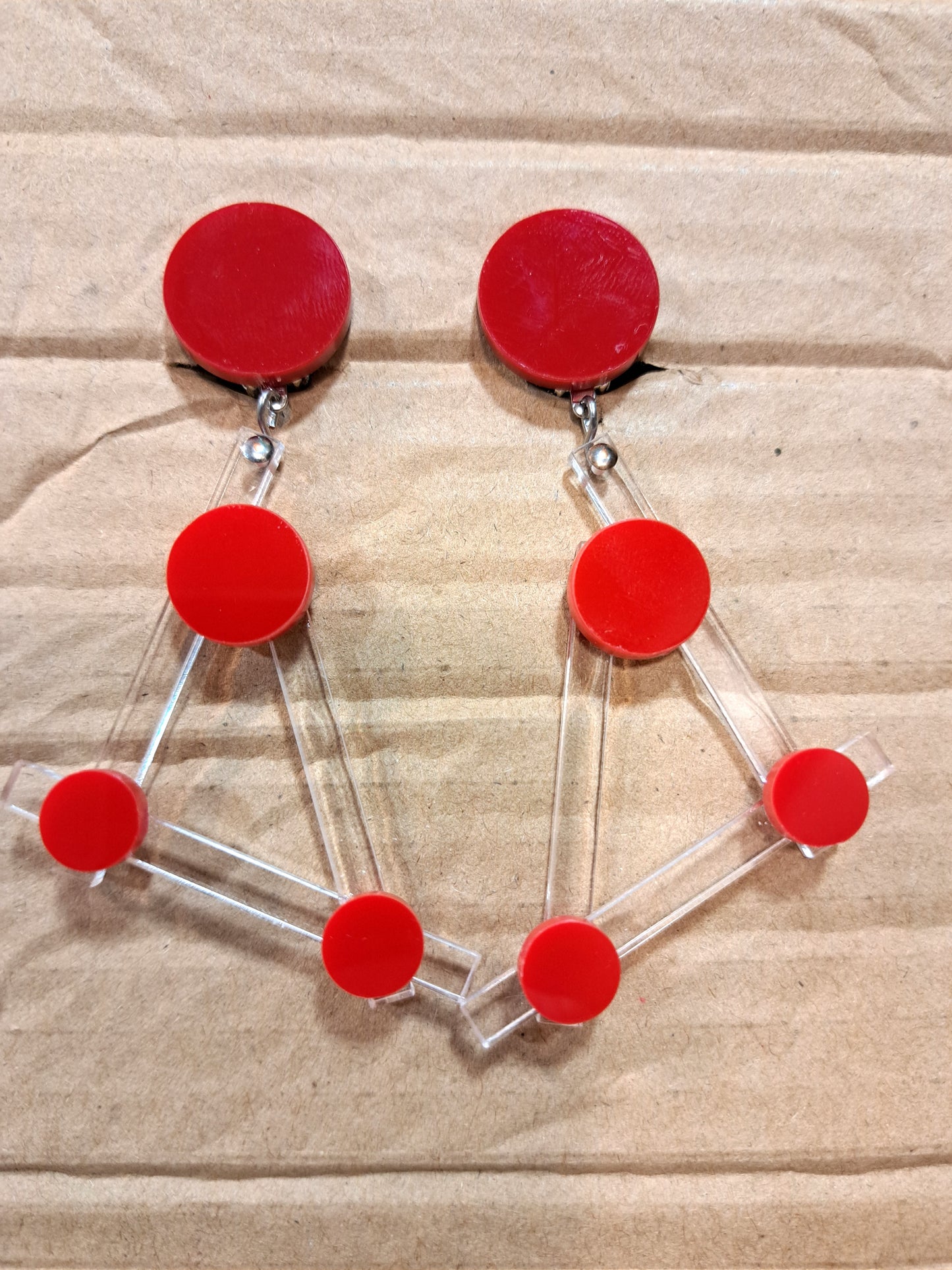 Boucles clips Suspendu rouge FORMESPAZIO