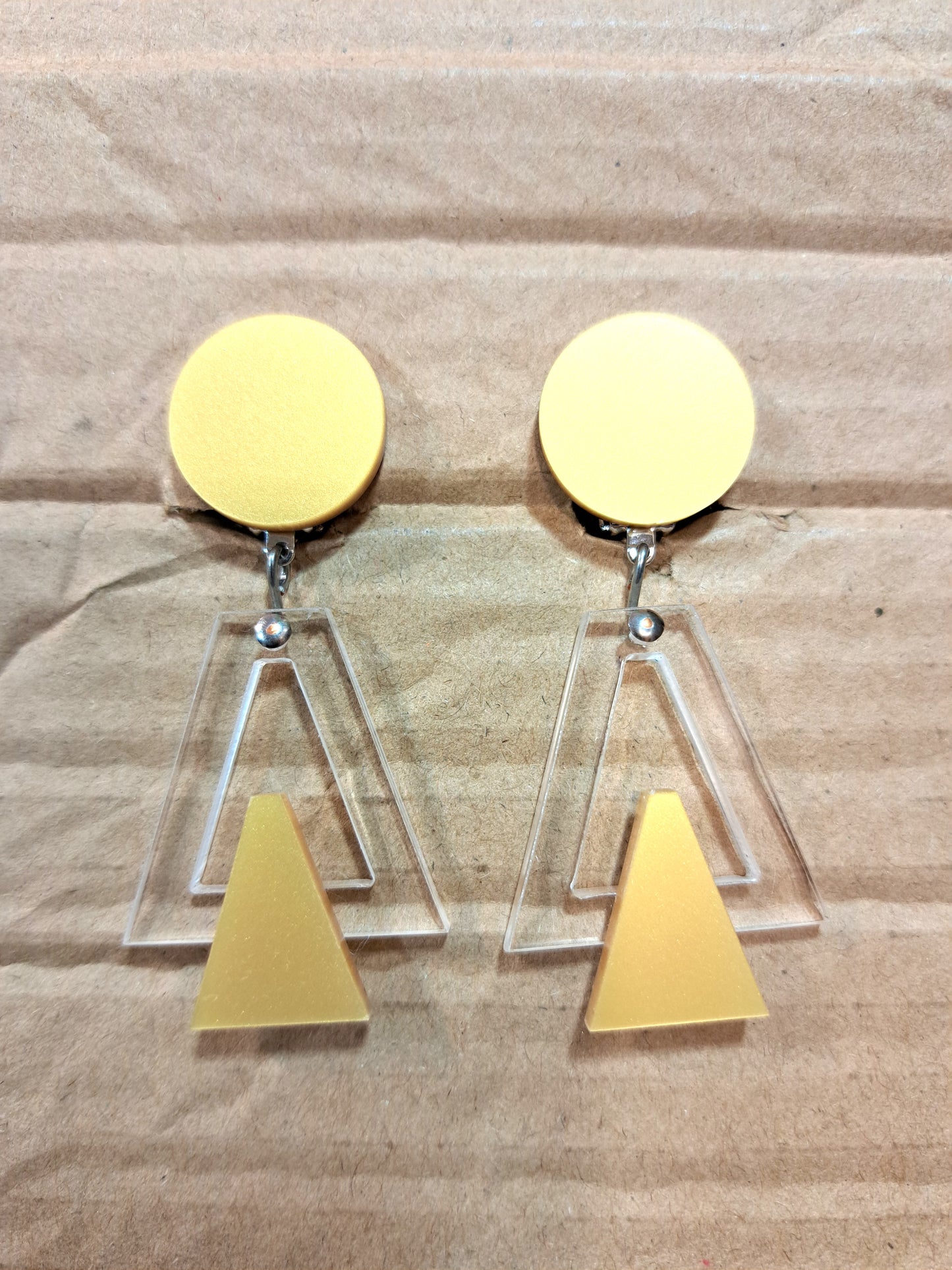 Boucles clips Triangle or FORMESPAZIO