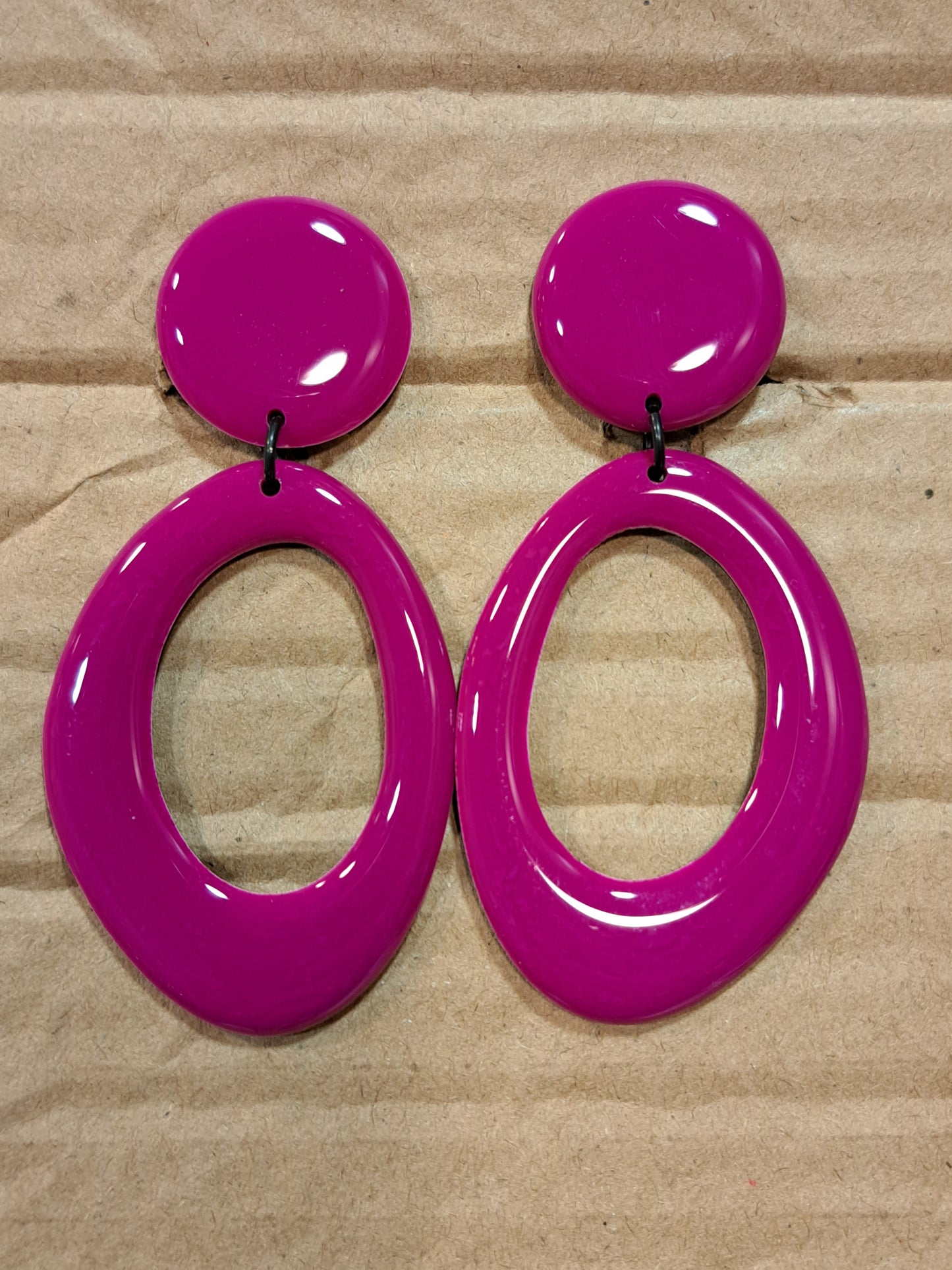 Boucles clips Ovale rose THIERRY JOO