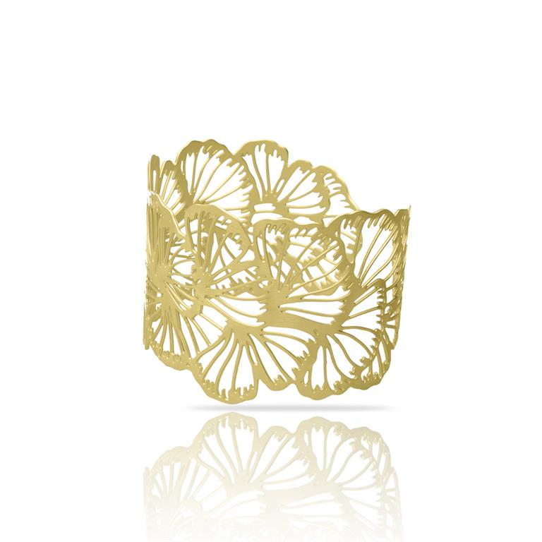 Bracelet manchette Ginkgo or RAS