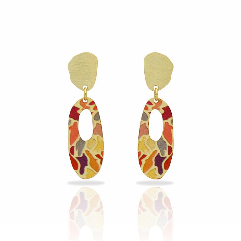 Boucles percées Alba PM rouge RAS