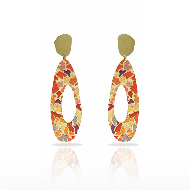 Boucles percées Alba GM rouge RAS