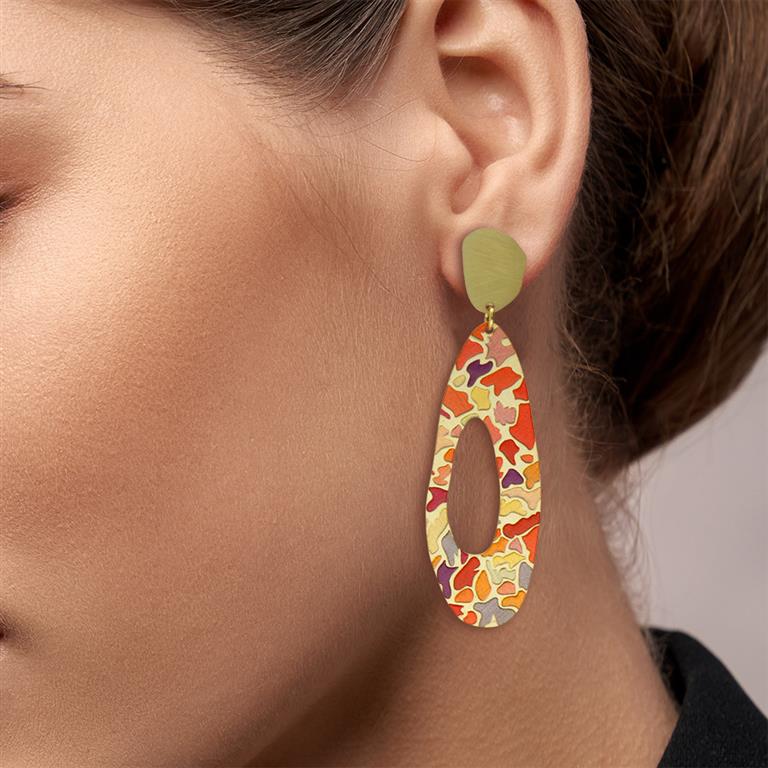 Boucles percées Alba GM rouge RAS